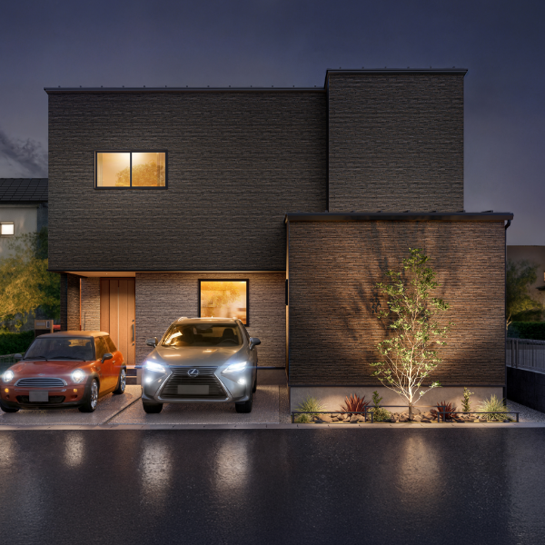 熊本市東区花立1丁目 32坪 4SSLDK 建売住宅 外観パース