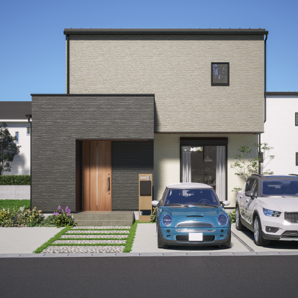 熊本市南区鳶町2丁目1号地 31坪 4SSLDK 建売住宅 外観パース